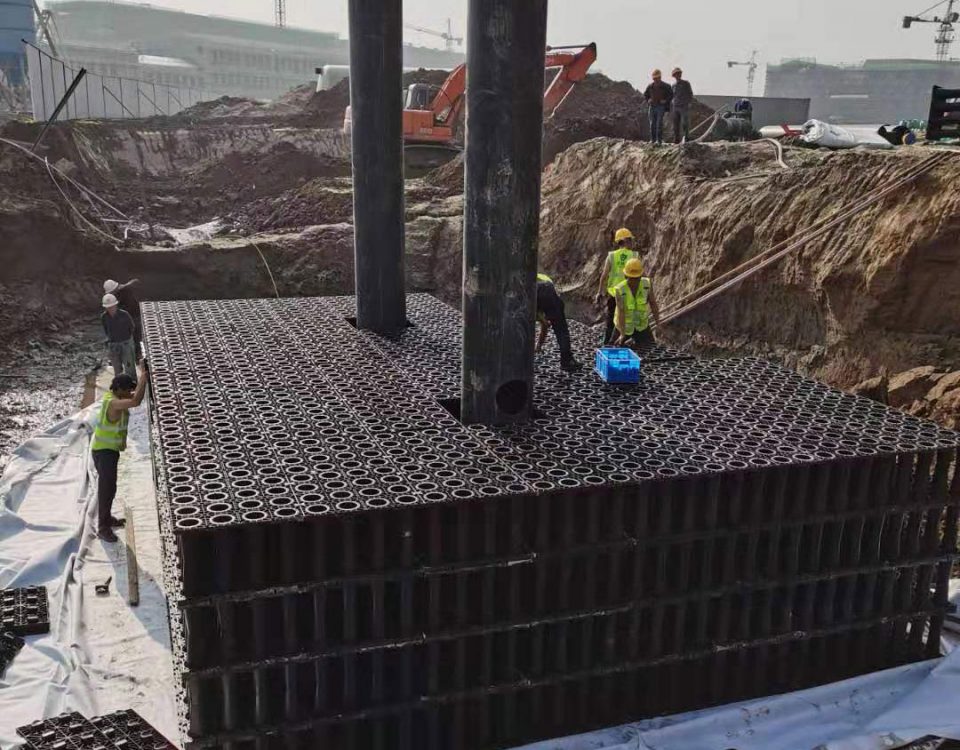 浙江职业技术学院雨水收集系统施工