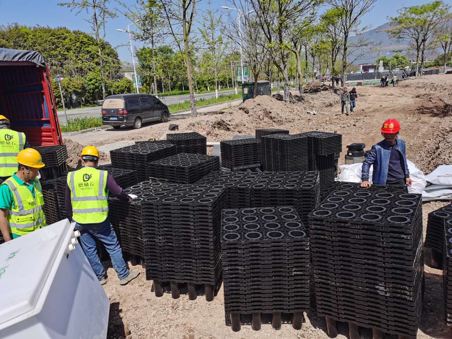 台州神仙居文化创意产业园一期工程雨水回收系统项目施工1