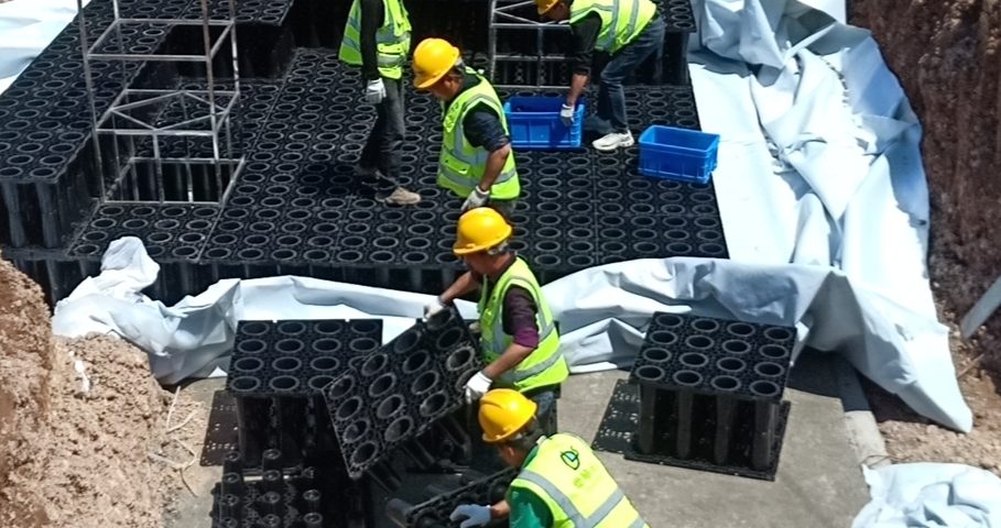 台州神仙居文化创意产业园一期工程雨水回收系统项目施工3